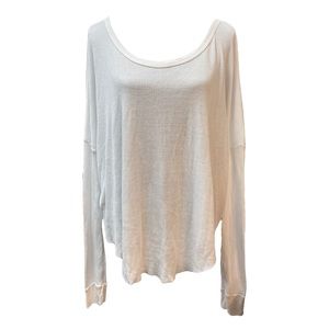 WILDFOX Waffle sweat Thermal Top Pure White Size Small